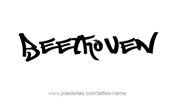 Tattoo Design Artist Name Beethoven