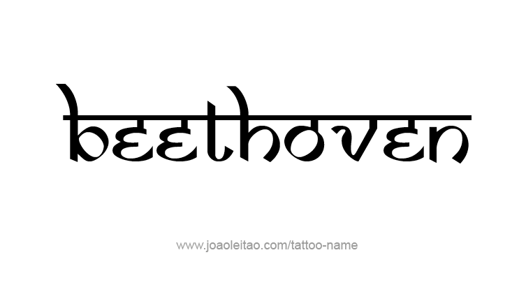 Tattoo Design Artist Name Beethoven