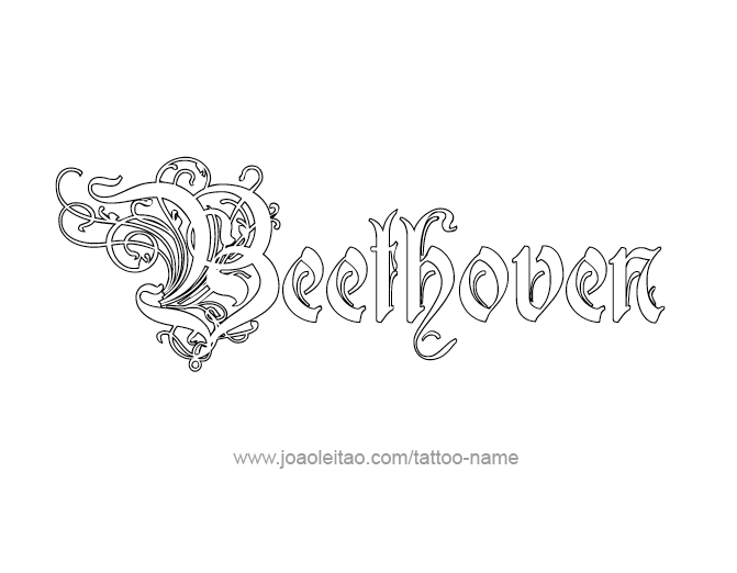 Tattoo Design Artist Name Beethoven