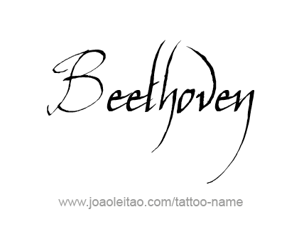 Tattoo Design Artist Name Beethoven