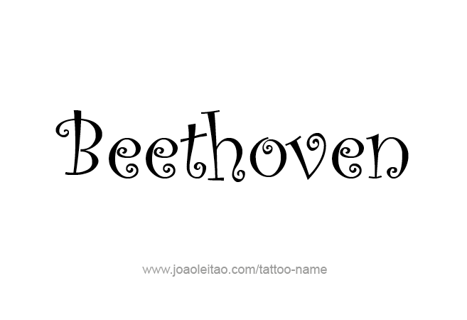 Tattoo Design Artist Name Beethoven