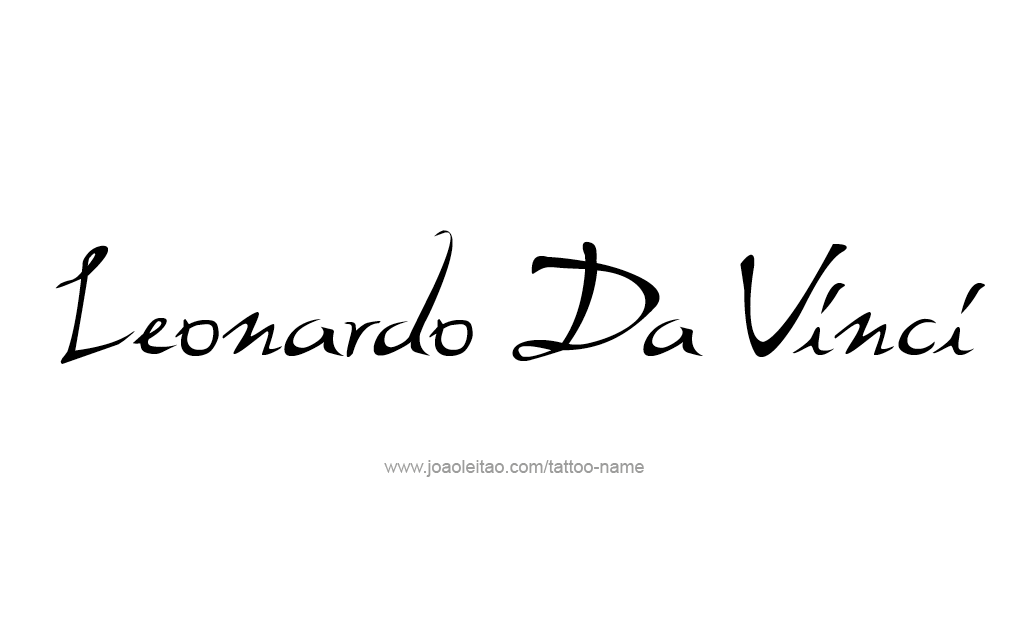 Tattoo Design Artist Name Leonardo Da Vinci