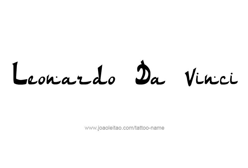 Tattoo Design Artist Name Leonardo Da Vinci