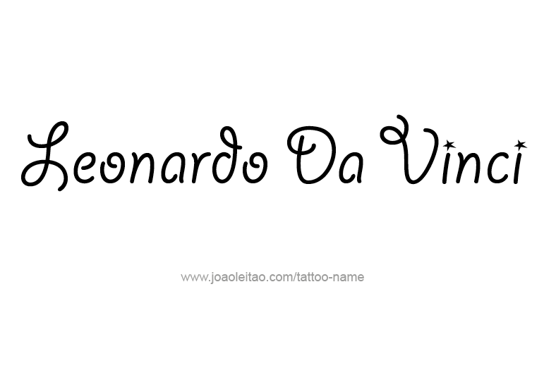 Tattoo Design Artist Name Leonardo Da Vinci