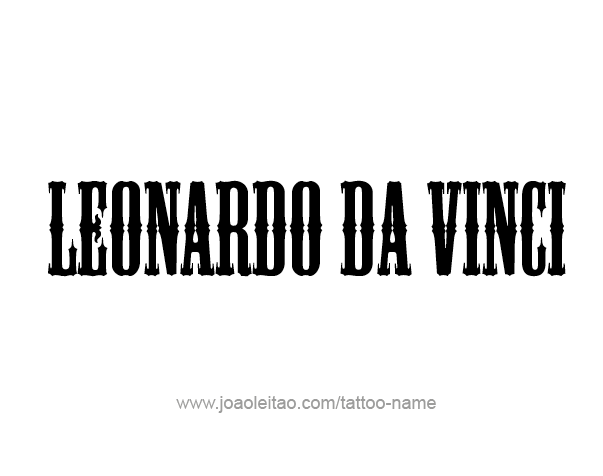 Tattoo Design Artist Name Leonardo Da Vinci