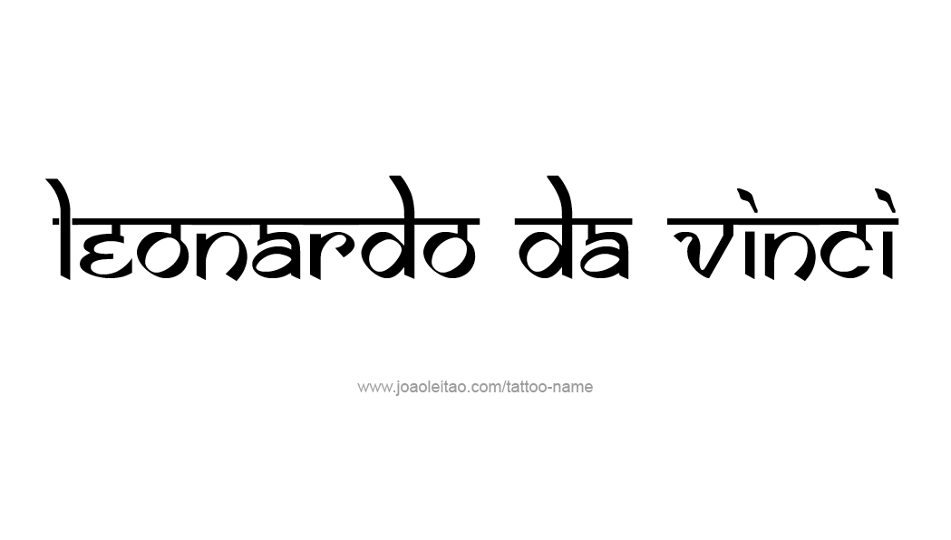 Tattoo Design Artist Name Leonardo Da Vinci