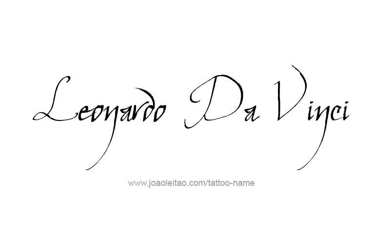 Tattoo Design Artist Name Leonardo Da Vinci