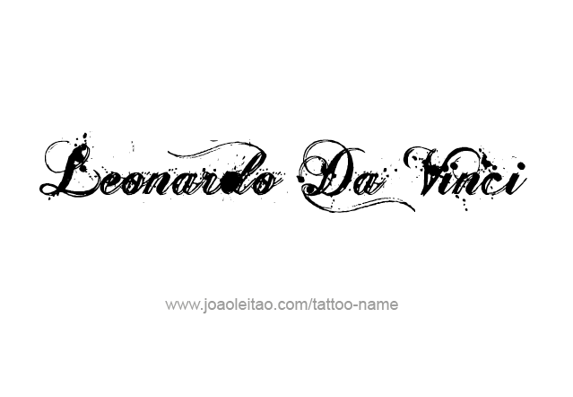 Tattoo Design Artist Name Leonardo Da Vinci