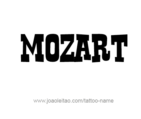 Tattoo Design Artist Name Mozart