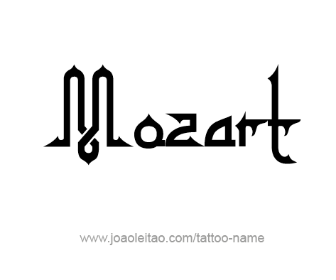 Tattoo Design Artist Name Mozart