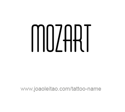 Tattoo Design Artist Name Mozart