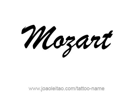 Tattoo Design Artist Name Mozart