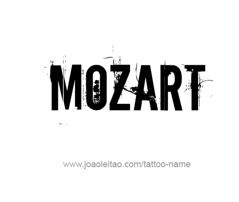 Tattoo Design Artist Name Mozart