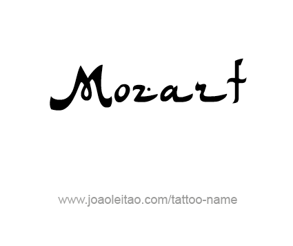 Tattoo Design Artist Name Mozart