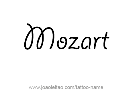 Tattoo Design Artist Name Mozart