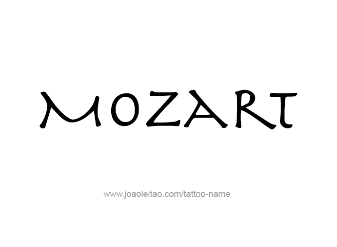 Tattoo Design Artist Name Mozart