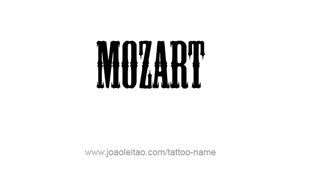 Tattoo Design Artist Name Mozart