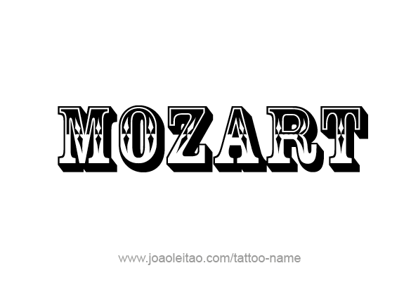 Tattoo Design Artist Name Mozart