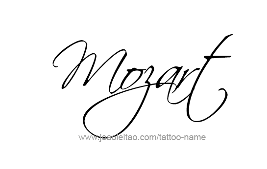 Tattoo Design Artist Name Mozart