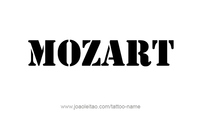 Tattoo Design Artist Name Mozart