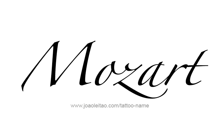 Tattoo Design Artist Name Mozart