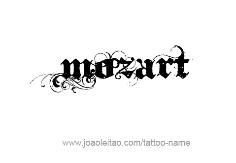 Tattoo Design Artist Name Mozart