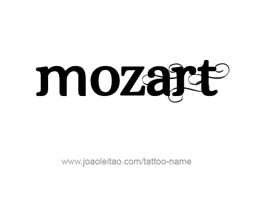 Tattoo Design Artist Name Mozart