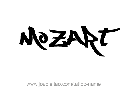 Tattoo Design Artist Name Mozart