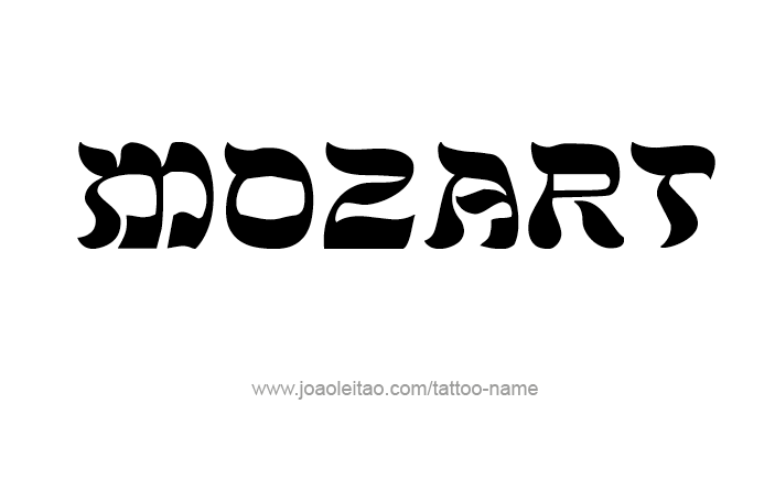 Tattoo Design Artist Name Mozart