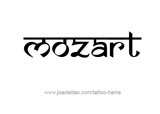 Tattoo Design Artist Name Mozart