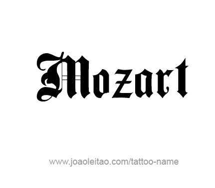 Tattoo Design Artist Name Mozart