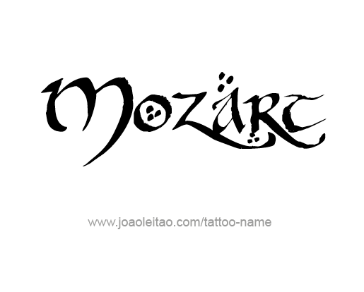 Tattoo Design Artist Name Mozart