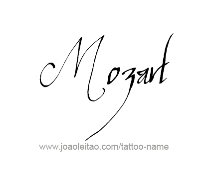 Tattoo Design Artist Name Mozart