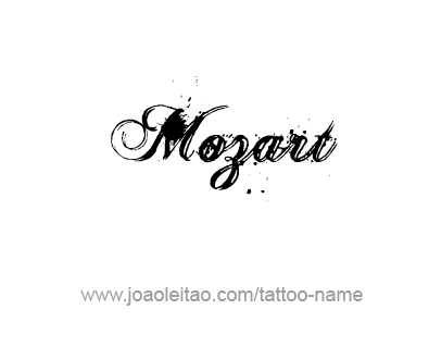 Tattoo Design Artist Name Mozart