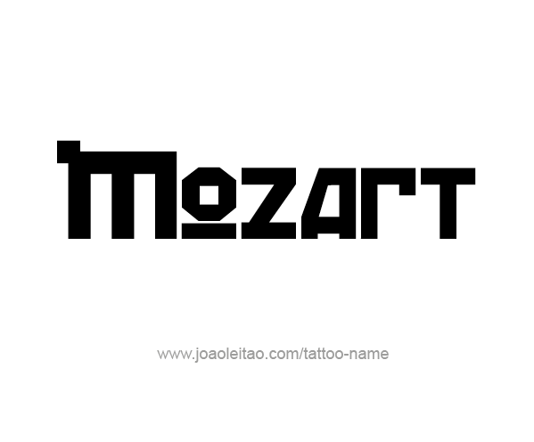 Tattoo Design Artist Name Mozart