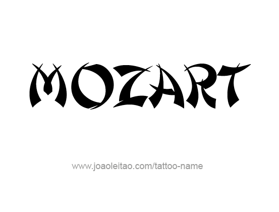 Tattoo Design Artist Name Mozart