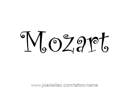 Tattoo Design Artist Name Mozart