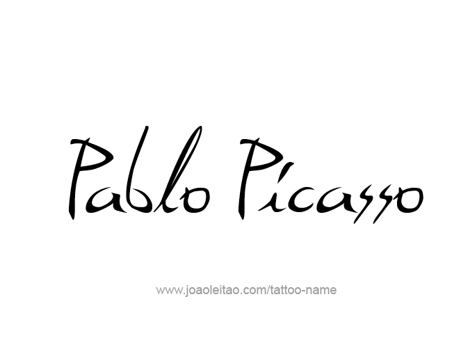 Tattoo Design Artist Name Pablo Picasso