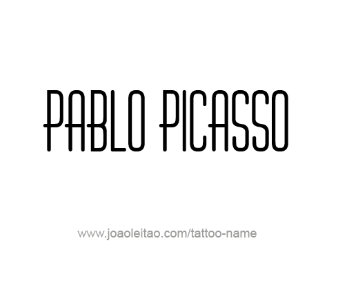 Tattoo Design Artist Name Pablo Picasso