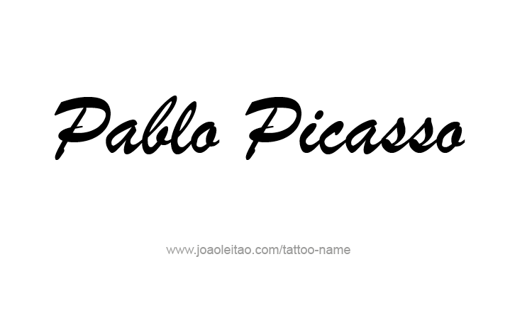 Tattoo Design Artist Name Pablo Picasso