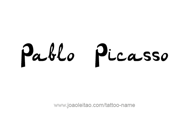 Tattoo Design Artist Name Pablo Picasso