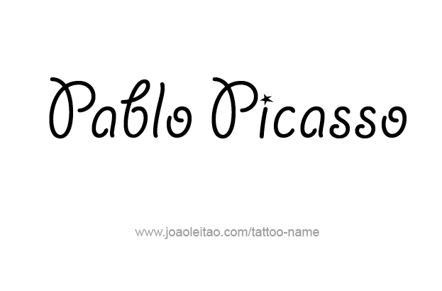 Tattoo Design Artist Name Pablo Picasso