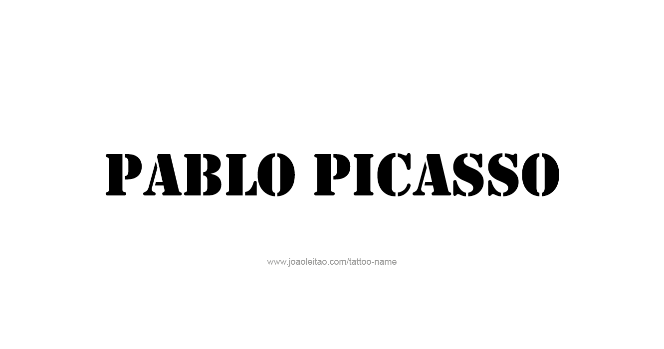 Tattoo Design Artist Name Pablo Picasso