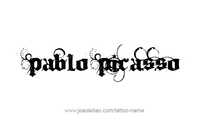 Tattoo Design Artist Name Pablo Picasso
