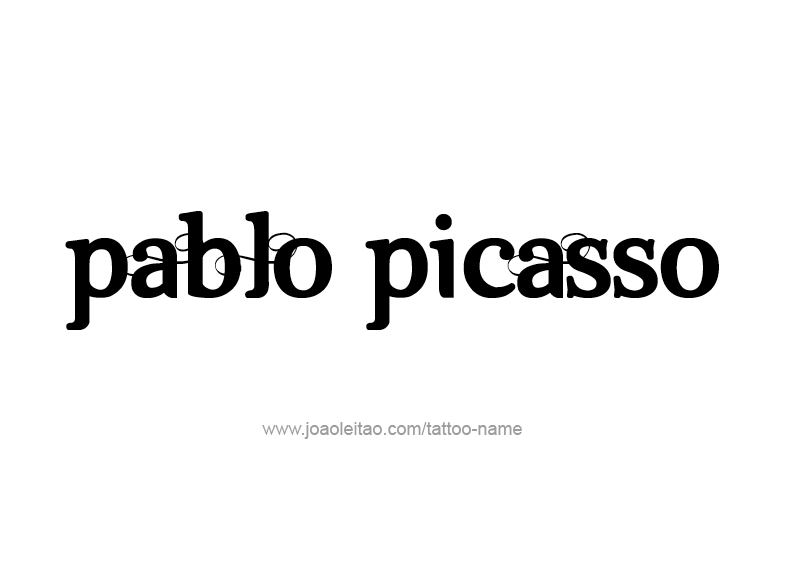 Tattoo Design Artist Name Pablo Picasso