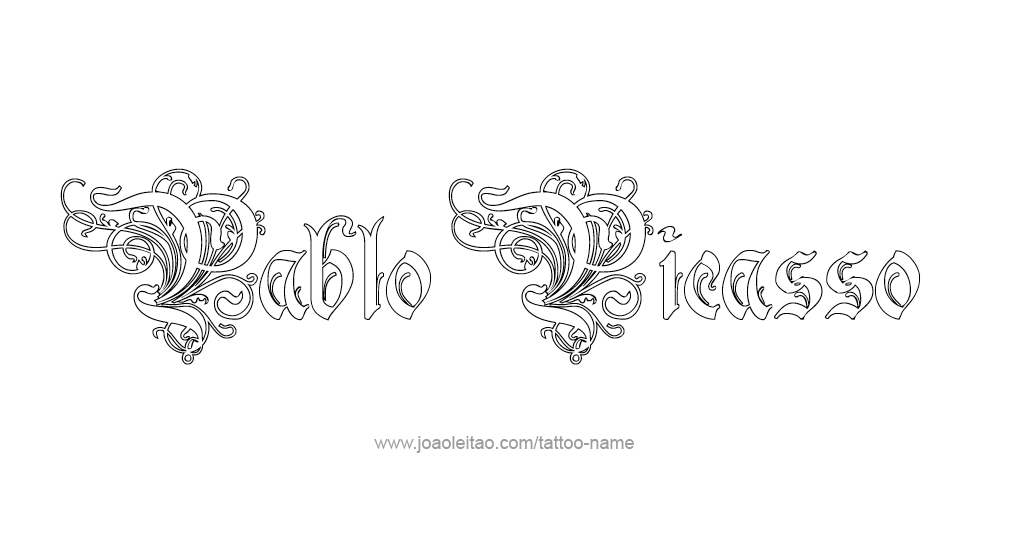 Tattoo Design Artist Name Pablo Picasso