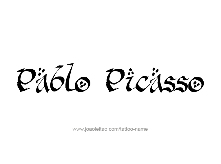 Tattoo Design Artist Name Pablo Picasso