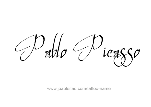 Tattoo Design Artist Name Pablo Picasso