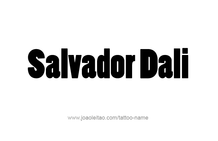 Tattoo Design Artist Name Salvador Dali