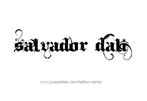 Tattoo Design Artist Name Salvador Dali